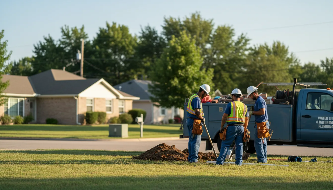 Residential water line and bathroom plumbing service in Clarinda, IA